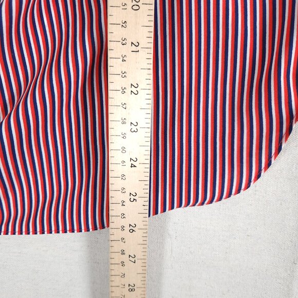 Cabi Franklin Striped Top Womens Pullover Sz M Red White Blue Patriotic Blouse - Picture 7 of 13